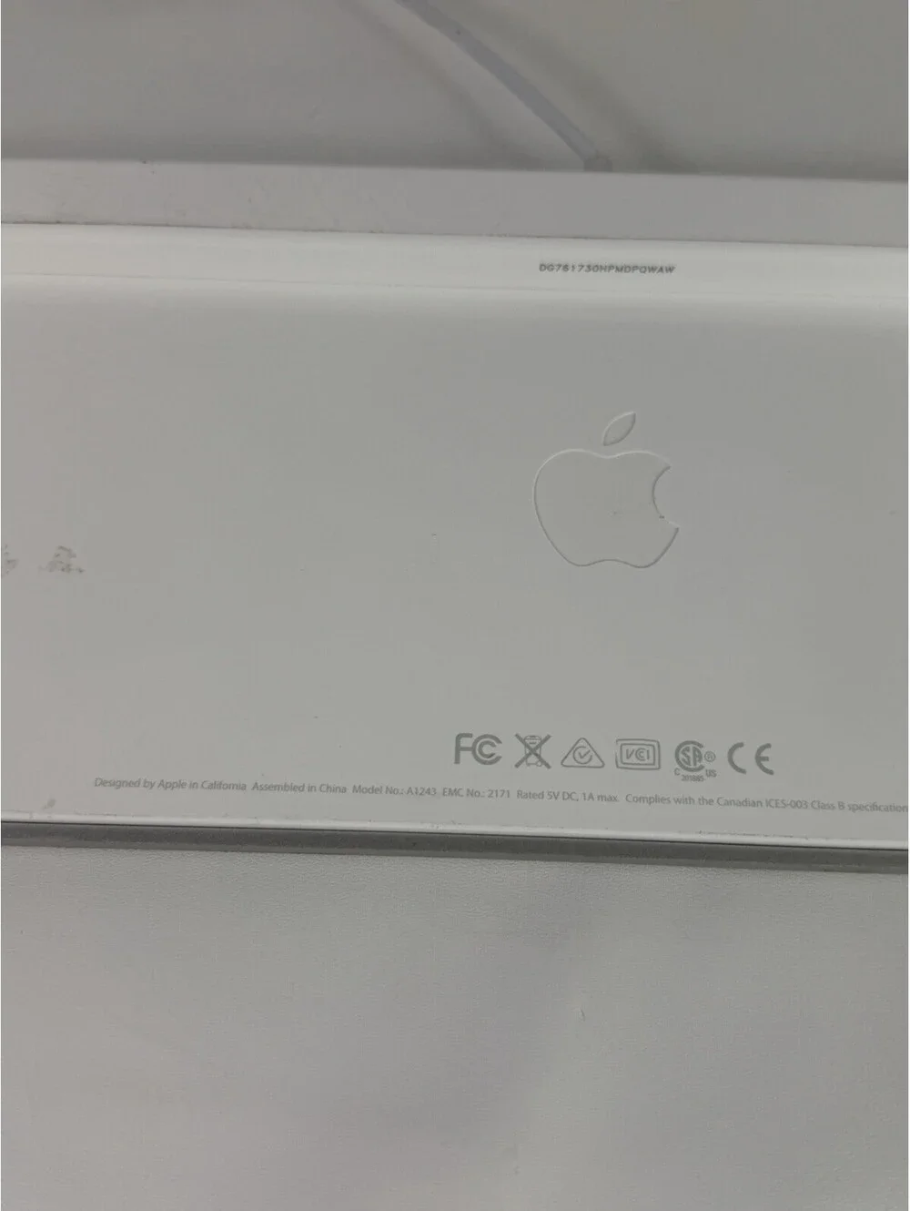 Apple Extended Keyboard - USB wired, slim - A1243 - complete and working